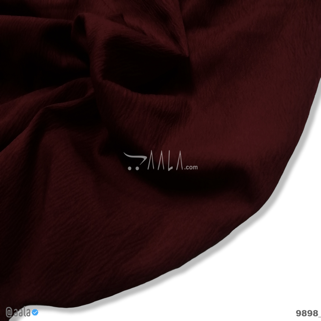 Stretch Double-Georgette Blend 58-Inches MAROON Per-Metre 