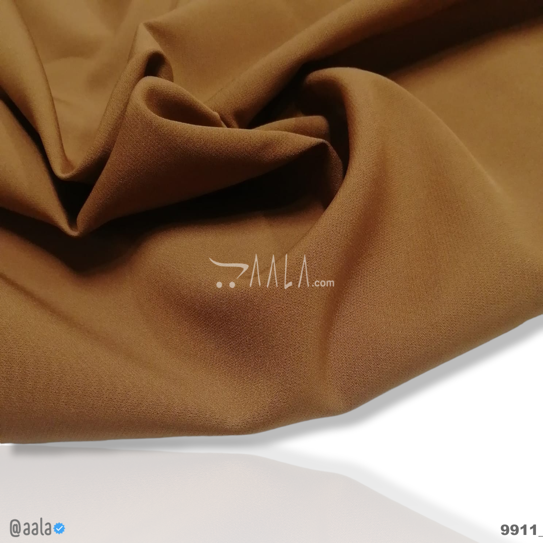 Berlin Double-Georgette Poly-ester 58-Inches BROWN Per-Metre #9911