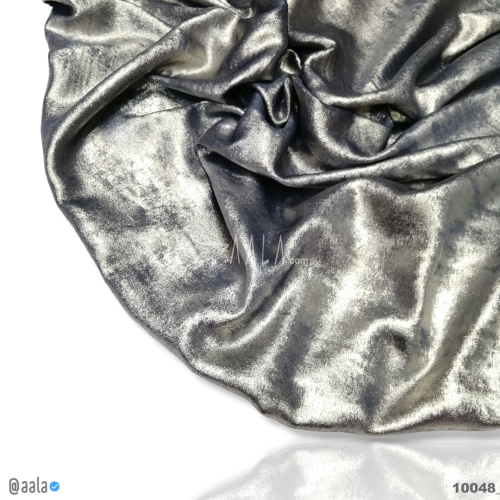Dove-Shimmer Velvet Poly-ester 58-Inches GREY Per-Metre #10048