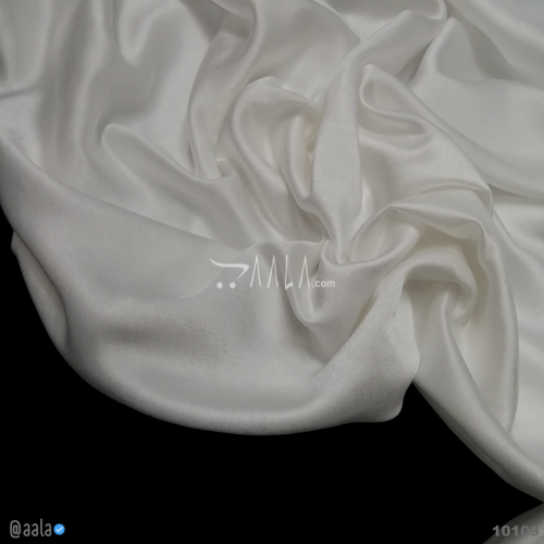Mango Silk Poly-ester 58-Inches WHITE Per-Metre #10109