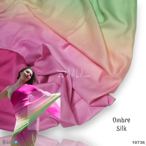Printed Silk Poly-ester 44-Inches PRINTED Per-Metre #10736