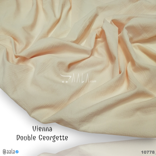 Vienna Double-Georgette Poly-ester 58-Inches PEACH Per-Metre #10778