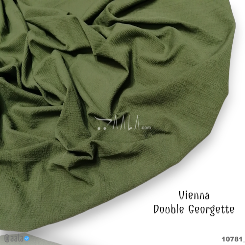 Vienna Double-Georgette Poly-ester 58-Inches GREEN Per-Metre #10781