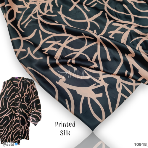 Printed Silk Poly-ester 44-Inches PRINTED Per-Metre #10918