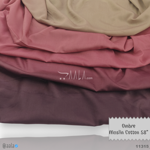 Ombre-Muslin Cotton Cotton 58-Inches ASSORTED Per-Metre #11315