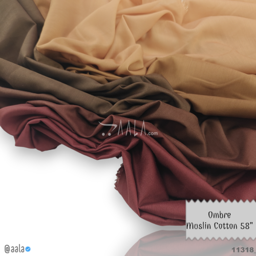 Ombre-Muslin Cotton Cotton 58-Inches ASSORTED Per-Metre #11318