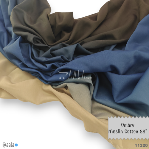 Ombre-Muslin Cotton Cotton 58-Inches ASSORTED Per-Metre #11320