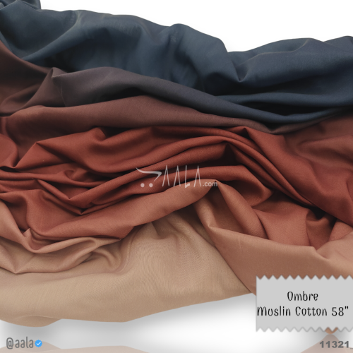 Ombre-Muslin Cotton Cotton 58-Inches ASSORTED Per-Metre #11321