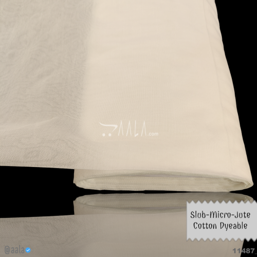 Slub-Micro-Jute Cotton Cotton 44-Inches DYEABLE Per-Metre #11487