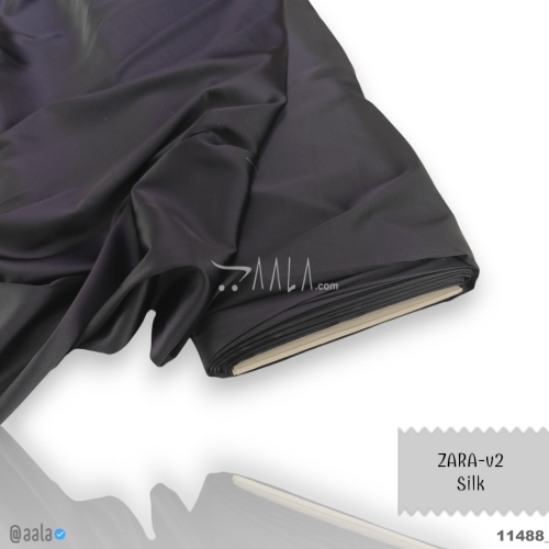 Zara-V2 Silk Poly-ester 58-Inches BLUE Per-Metre #11488