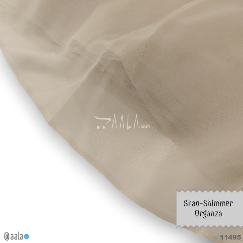 Shao-Shimmer Organza Viscose 44-Inches GREY Per-Metre #11495