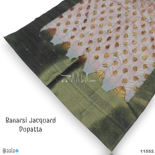 Banarsi-Jacquard Organza Viscose Dupatta-40-Inches DYEABLE 2.25-Metres #11552