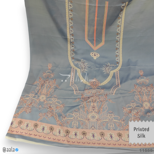 Printed Silk Poly-ester 44-Inches PRINTED Per-Metre #11555