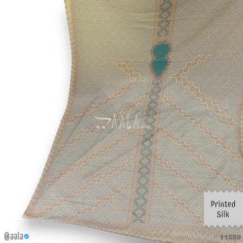 Printed Silk Poly-ester 44-Inches PRINTED Per-Metre #11559