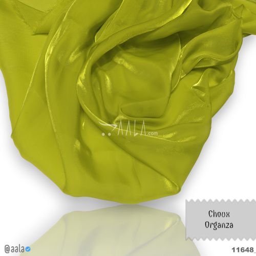 Choux Organza Poly-ester 58-Inches GREEN Per-Metre #11648