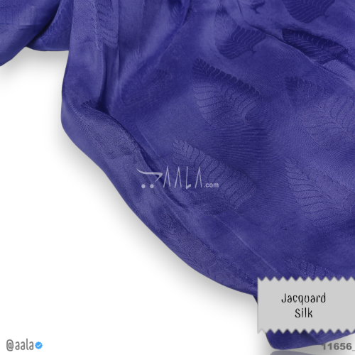 Self-Jacquard Silk Viscose 44-Inches BLUE Per-Metre #11656