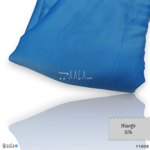 Mango Silk Poly-ester 58-Inches BLUE Per-Metre #11808