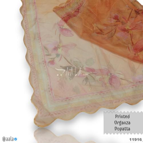 Printed Organza Poly-ester Dupatta-32-Inches PRINTED 2.25-Metres #11916