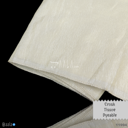 Crush-Tissue Organza Viscose 44-Inches DYEABLE Per-Metre #11994