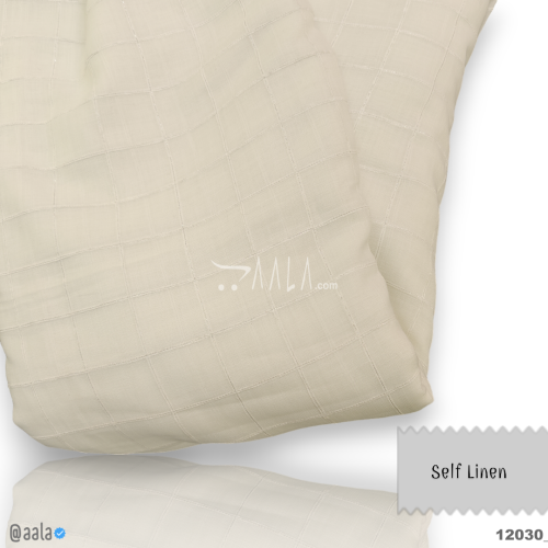 Self-Linen Cotton Cotton 58-Inches DYEABLE Per-Metre #12030