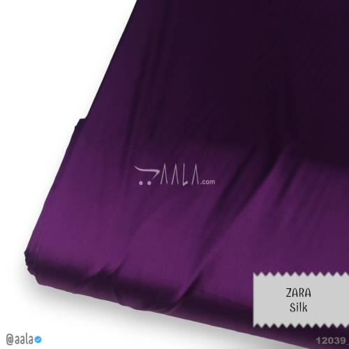 Zara-V2 Silk Poly-ester 58-Inches PURPLE Per-Metre #12039