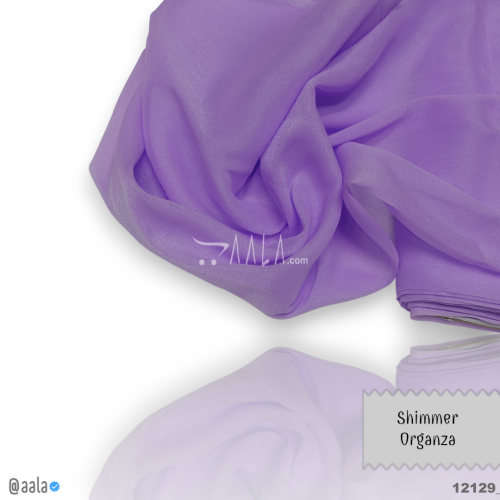 Shimmer Organza Poly-ester 44-Inches PURPLE Per-Metre #12129