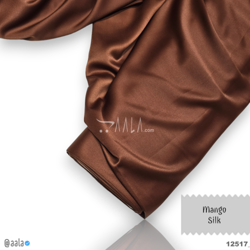 Mango Silk Poly-ester 58-Inches BROWN Per-Metre #12517