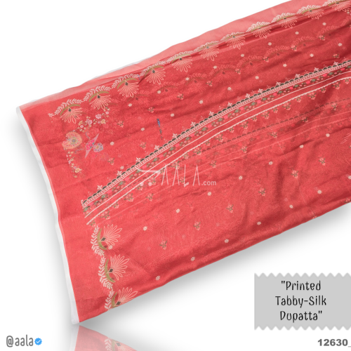 Printed-Tabby Chiffon Poly-ester Dupatta-32-Inches PRINTED 2.25-Metres #12630