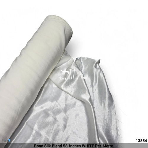 Bonn Silk Blend 58-Inches WHITE Per-Metre #13854