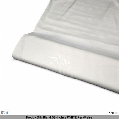 Freddy Silk Blend 58-Inches WHITE Per-Metre #13858