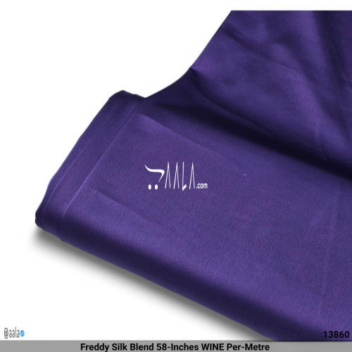 Freddy Silk Blend 58-Inches WINE Per-Metre #13860