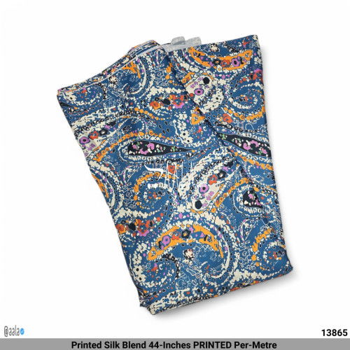Printed Silk Blend 44-Inches PRINTED Per-Metre #13865
