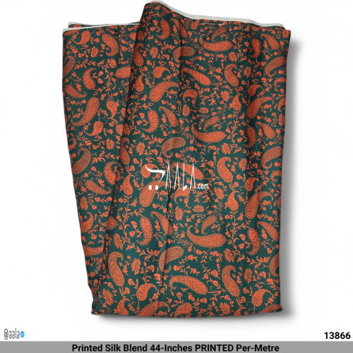 Printed Silk Blend 44-Inches PRINTED Per-Metre #13866