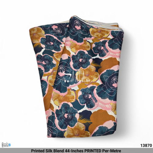 Printed Silk Blend 44-Inches PRINTED Per-Metre #13870