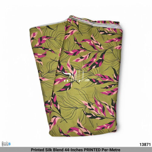 Printed Silk Blend 44-Inches PRINTED Per-Metre #13871