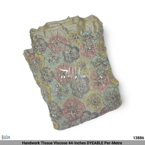 Handwork TIssue Viscose 44-Inches DYEABLE Per-Metre #13886