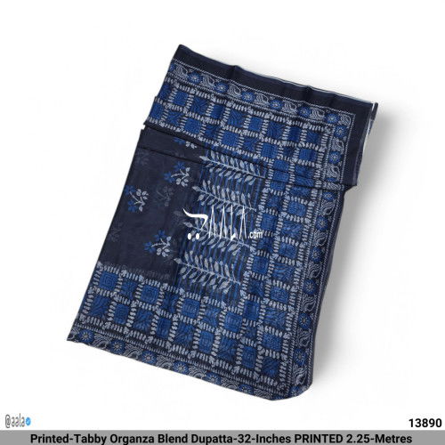 Printed-Tabby Organza Blend Dupatta-32-Inches PRINTED 2.25-Metres #13890