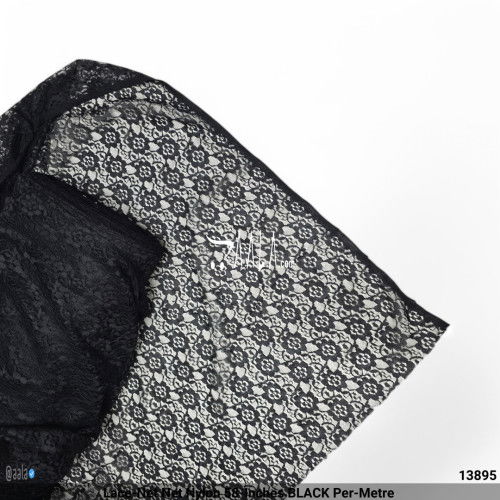 Lace-Net Net Nylon 58-Inches BLACK Per-Metre #13895