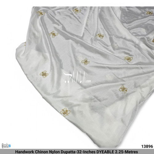 Handwork Chinon Nylon Dupatta-32-Inches DYEABLE 2.25-Metres #13896