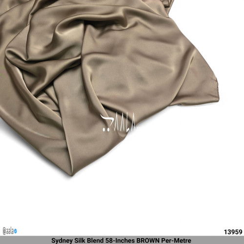 Sydney Silk Blend 58-Inches BROWN Per-Metre #13959