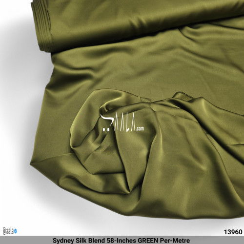 Sydney Silk Blend 58-Inches GREEN Per-Metre #13960