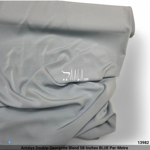 Antalya Double-Georgette Blend 58-Inches BLUE Per-Metre #13982