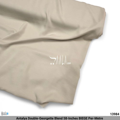 Antalya Double-Georgette Blend 58-Inches BIEGE Per-Metre #13984