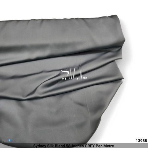 Sydney Silk Blend 58-Inches GREY Per-Metre #13988