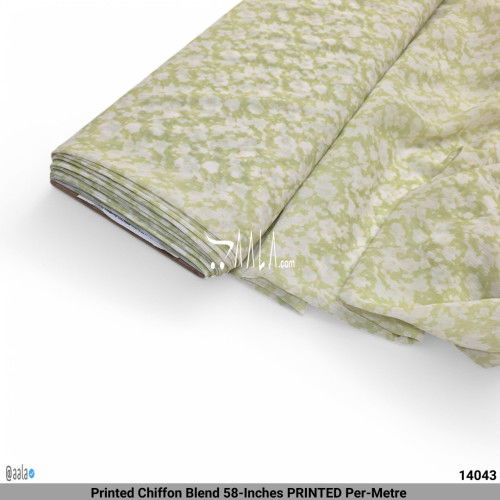 Printed Chiffon Blend 58-Inches PRINTED Per-Metre #14043