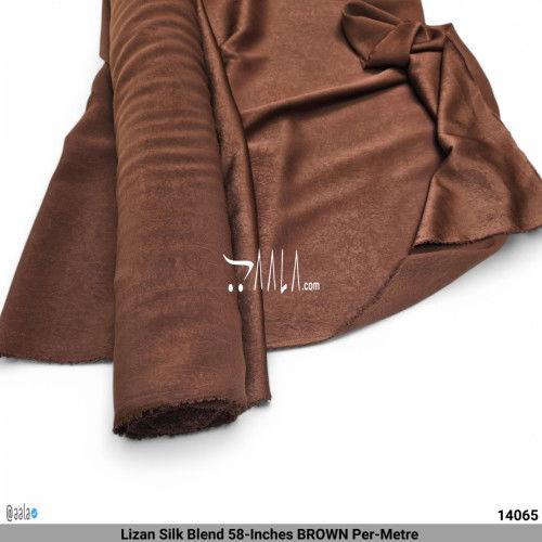 Lizan Silk Blend 58-Inches BROWN Per-Metre #14065