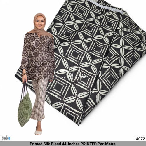 Printed Silk Blend 44-Inches PRINTED Per-Metre #14072
