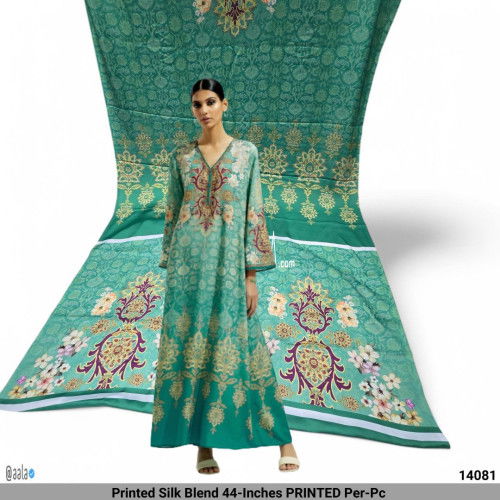 Printed Silk Blend 44-Inches PRINTED Per-Pc #14081