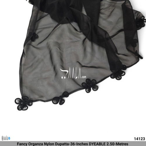 Fancy Organza Nylon Dupatta-36-Inches DYEABLE 2.50-Metres #14123