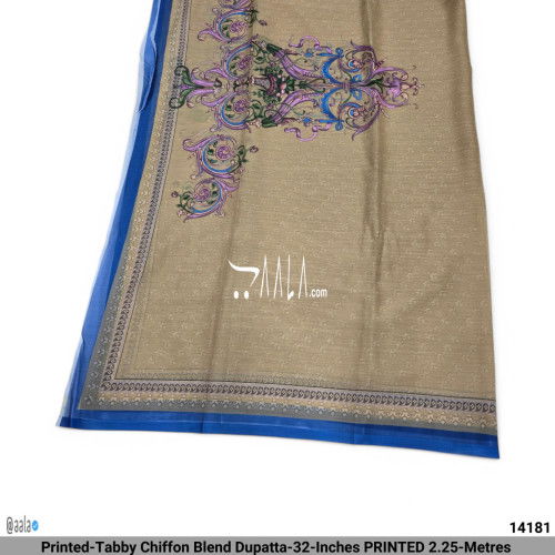 Printed-Tabby Chiffon Blend Dupatta-32-Inches PRINTED 2.25-Metres #14181